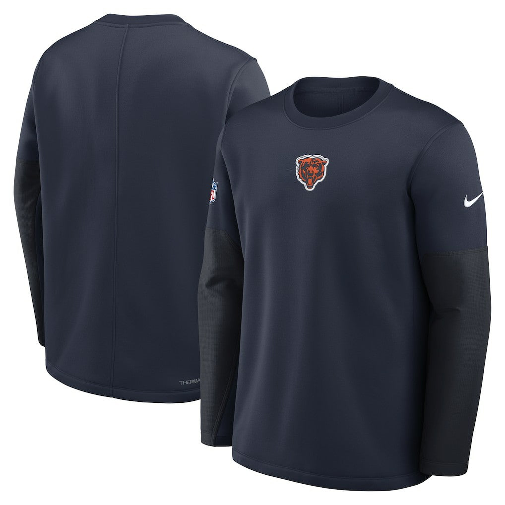 Chicago Bears Sideline Coach Therma-FIT Long Sleeve T-Shirt Navy