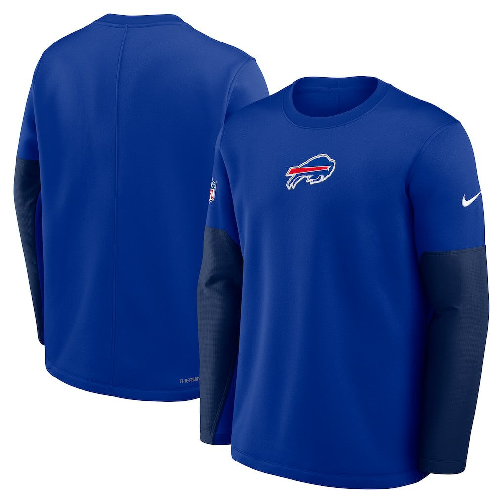 Buffalo Bills Sideline Coach Therma-FIT Long Sleeve T-Shirt Royal