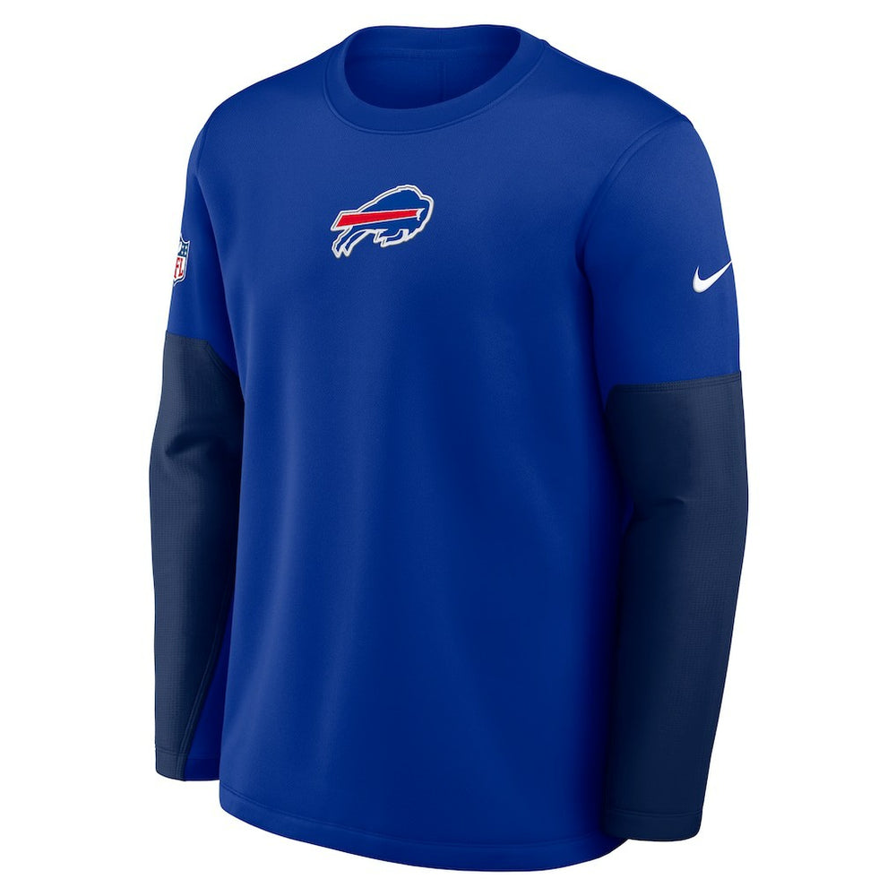 Buffalo Bills Sideline Coach Therma-FIT Long Sleeve T-Shirt Royal