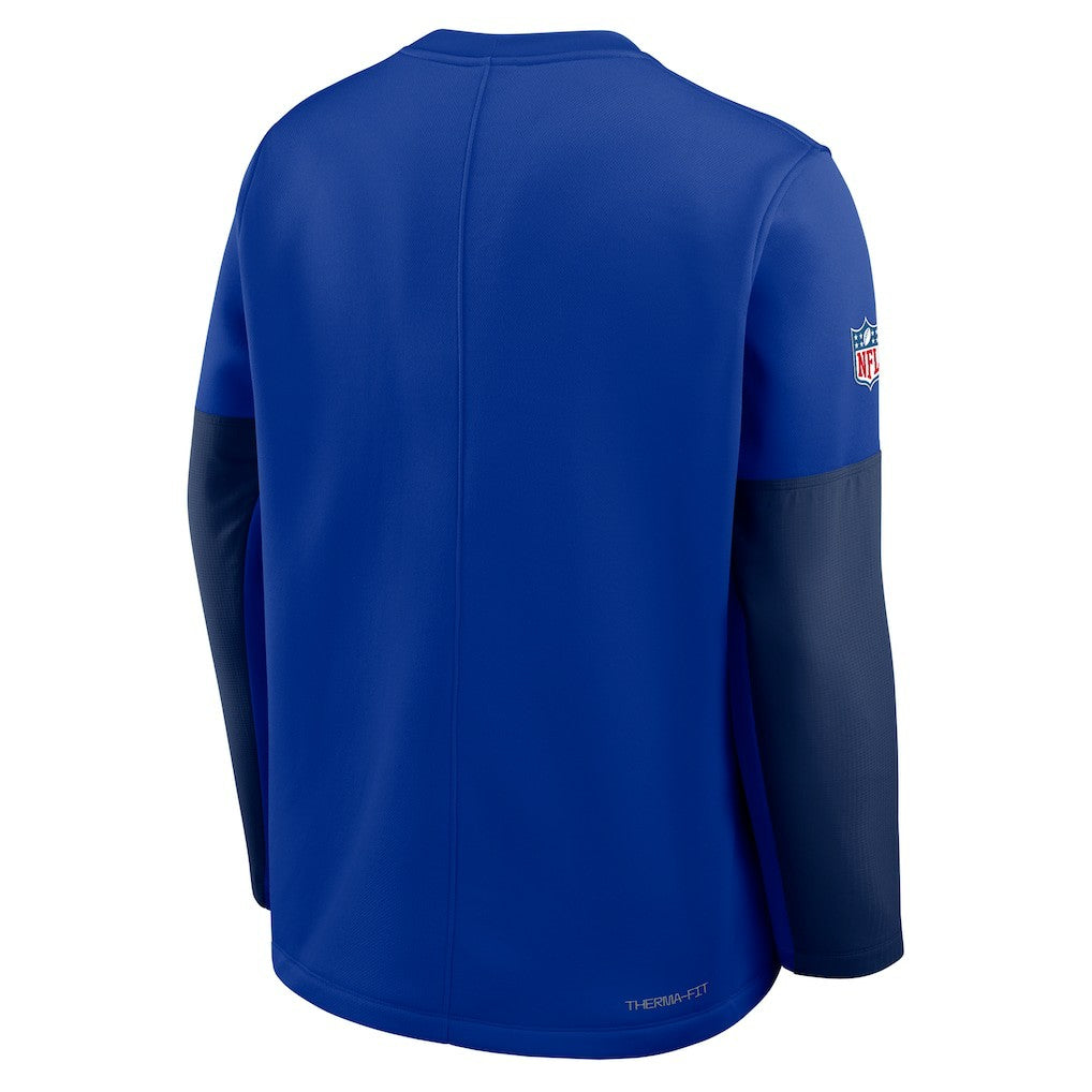 Buffalo Bills Sideline Coach Therma-FIT Long Sleeve T-Shirt Royal