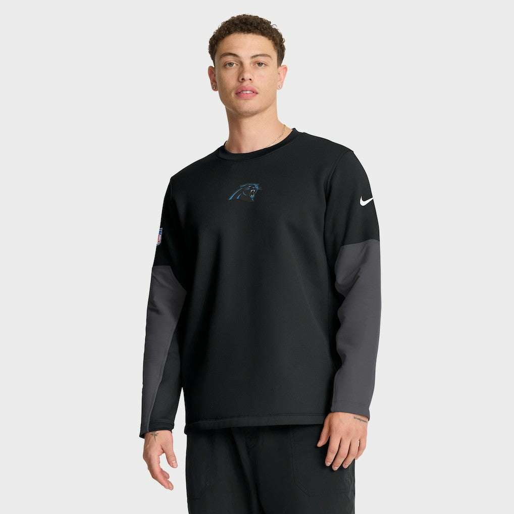 Carolina Panthers Sideline Coach Therma-FIT Long Sleeve T-Shirt Black