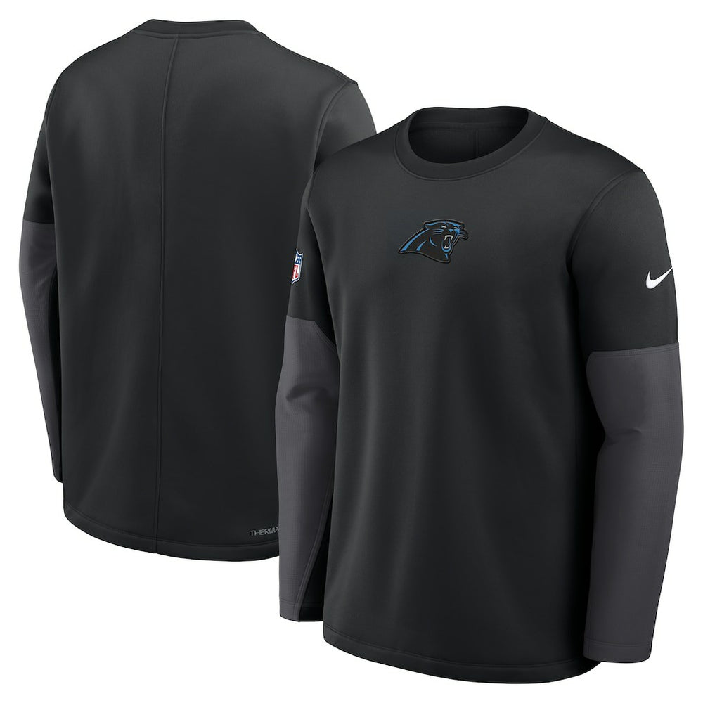 Carolina Panthers Sideline Coach Therma-FIT Long Sleeve T-Shirt Black