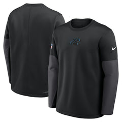 Carolina Panthers Sideline Coach Therma-FIT Long Sleeve T-Shirt Black