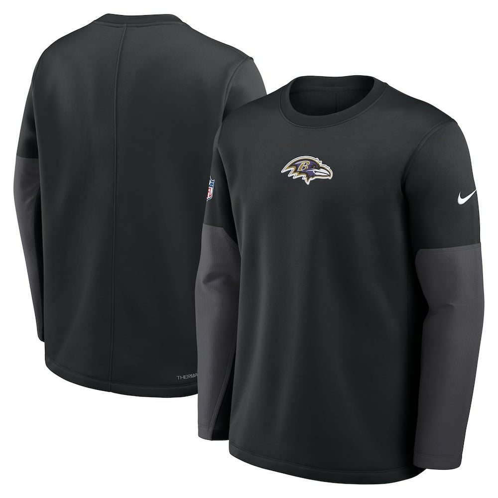 Baltimore Ravens Sideline Coach Therma-FIT Long Sleeve T-Shirt Black
