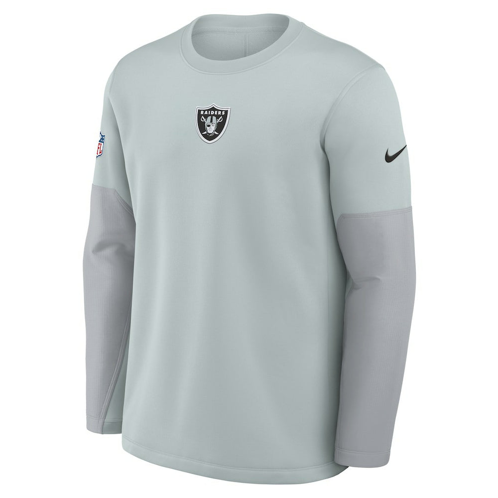 Las Vegas Raiders Sideline Coach Therma-FIT Long Sleeve T-Shirt Silver