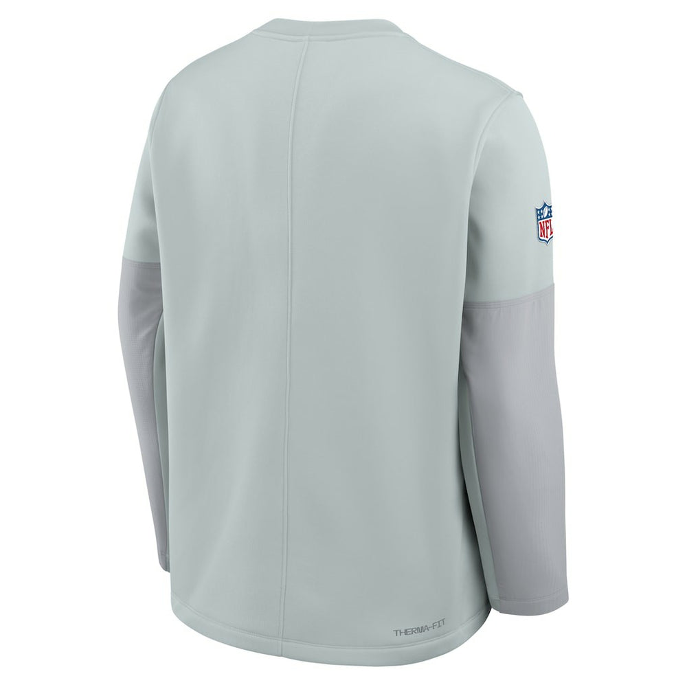 Las Vegas Raiders Sideline Coach Therma-FIT Long Sleeve T-Shirt Silver