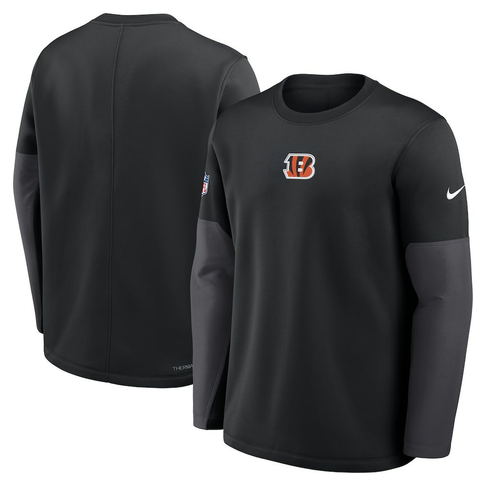 Cincinnati Bengals Sideline Coach Therma-FIT Long Sleeve T-Shirt Black