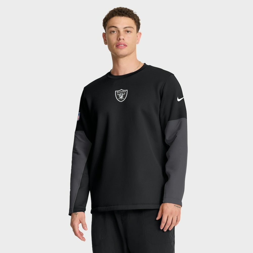 Las Vegas Raiders Sideline Coach Therma-FIT Long Sleeve T-Shirt Black