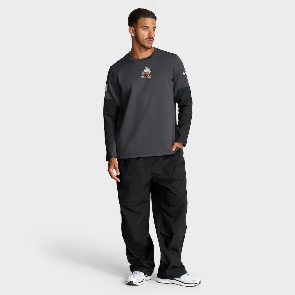 Cleveland Browns Sideline Coach Therma-FIT Long Sleeve T-Shirt Anthracite