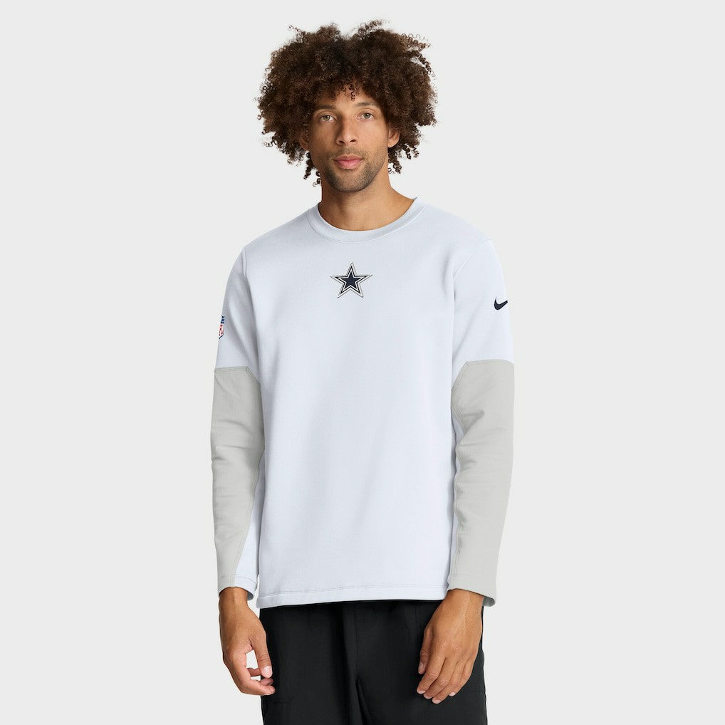 Dallas Cowboys Sideline Coach Therma-FIT Long Sleeve T-Shirt White