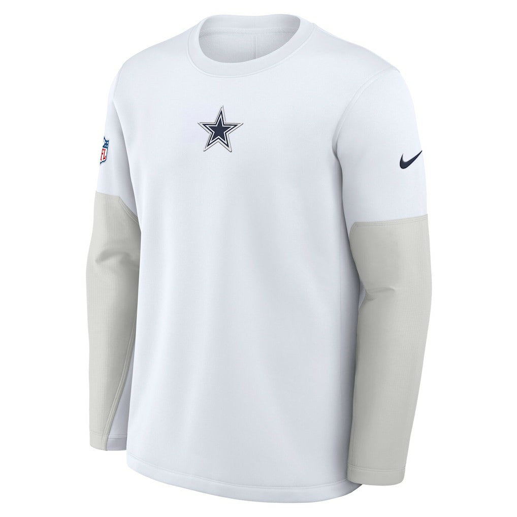 Dallas Cowboys Sideline Coach Therma-FIT Long Sleeve T-Shirt White