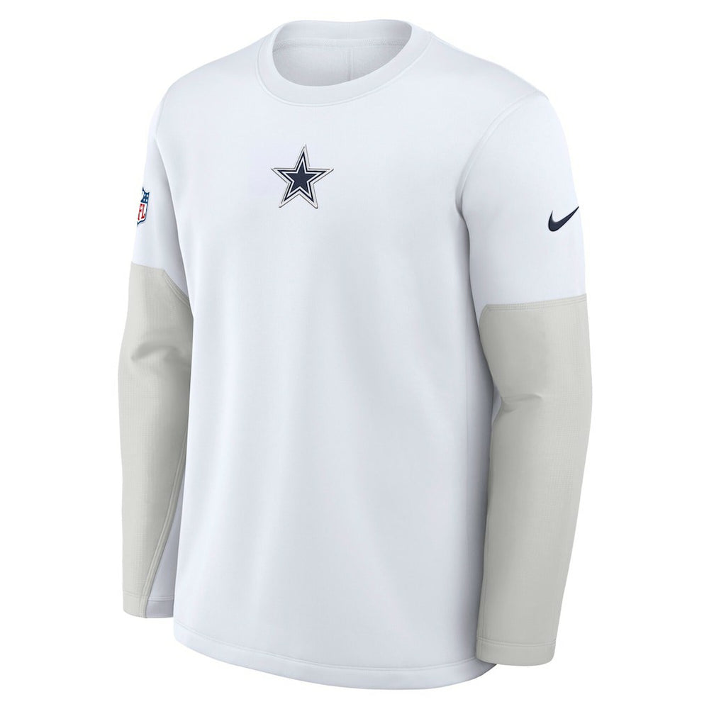 Dallas Cowboys Sideline Coach Therma-FIT Long Sleeve T-Shirt White