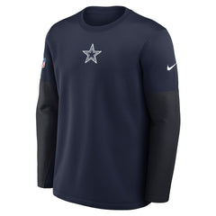 Dallas Cowboys Sideline Coach Therma-FIT Long Sleeve T-Shirt Navy