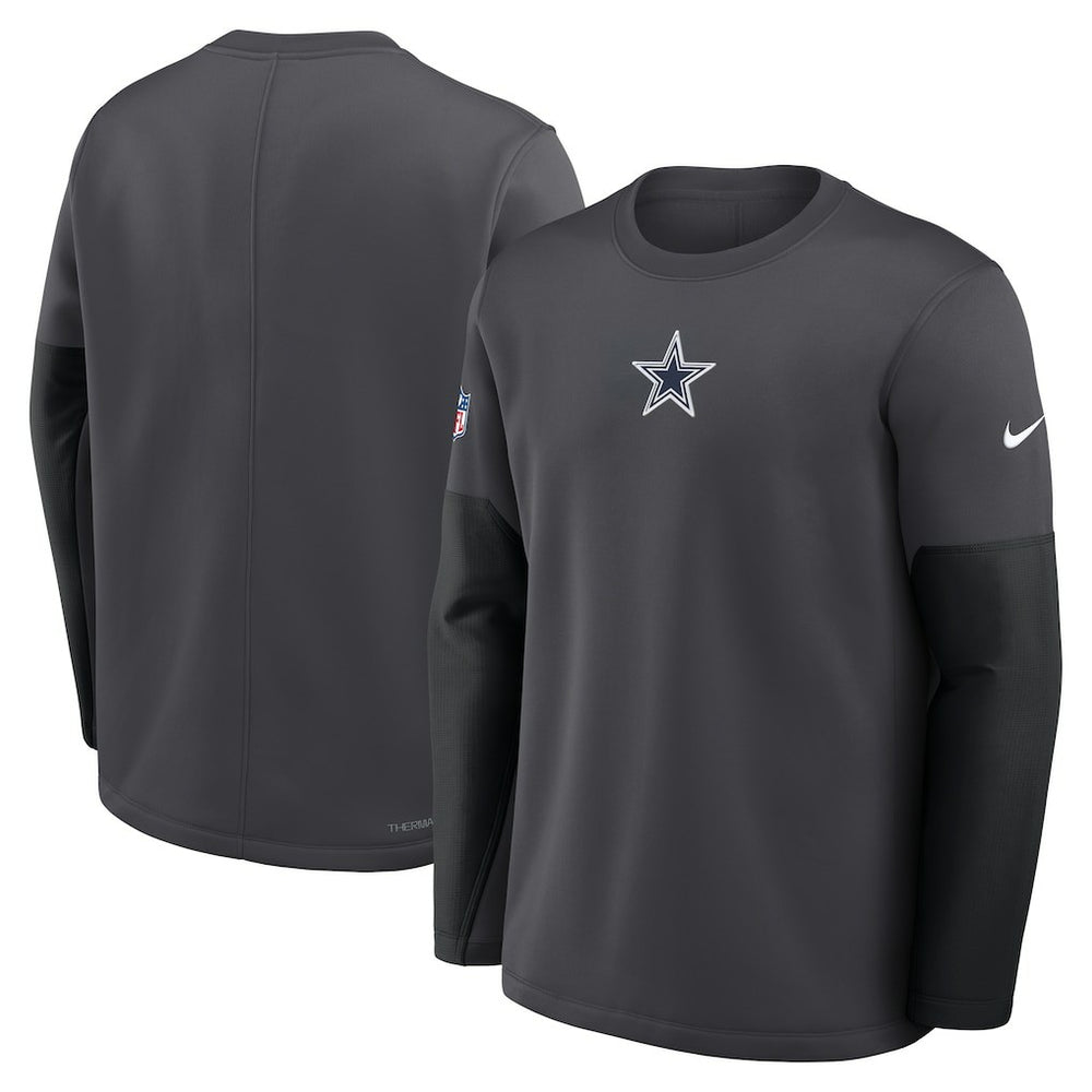 Dallas Cowboys Sideline Coach Therma-FIT Long Sleeve T-Shirt Anthracite