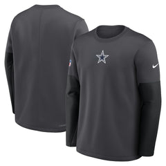 Dallas Cowboys Sideline Coach Therma-FIT Long Sleeve T-Shirt Anthracite