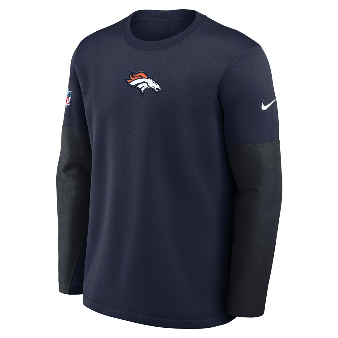 Denver Broncos Sideline Coach Therma-FIT Long Sleeve T-Shirt Navy