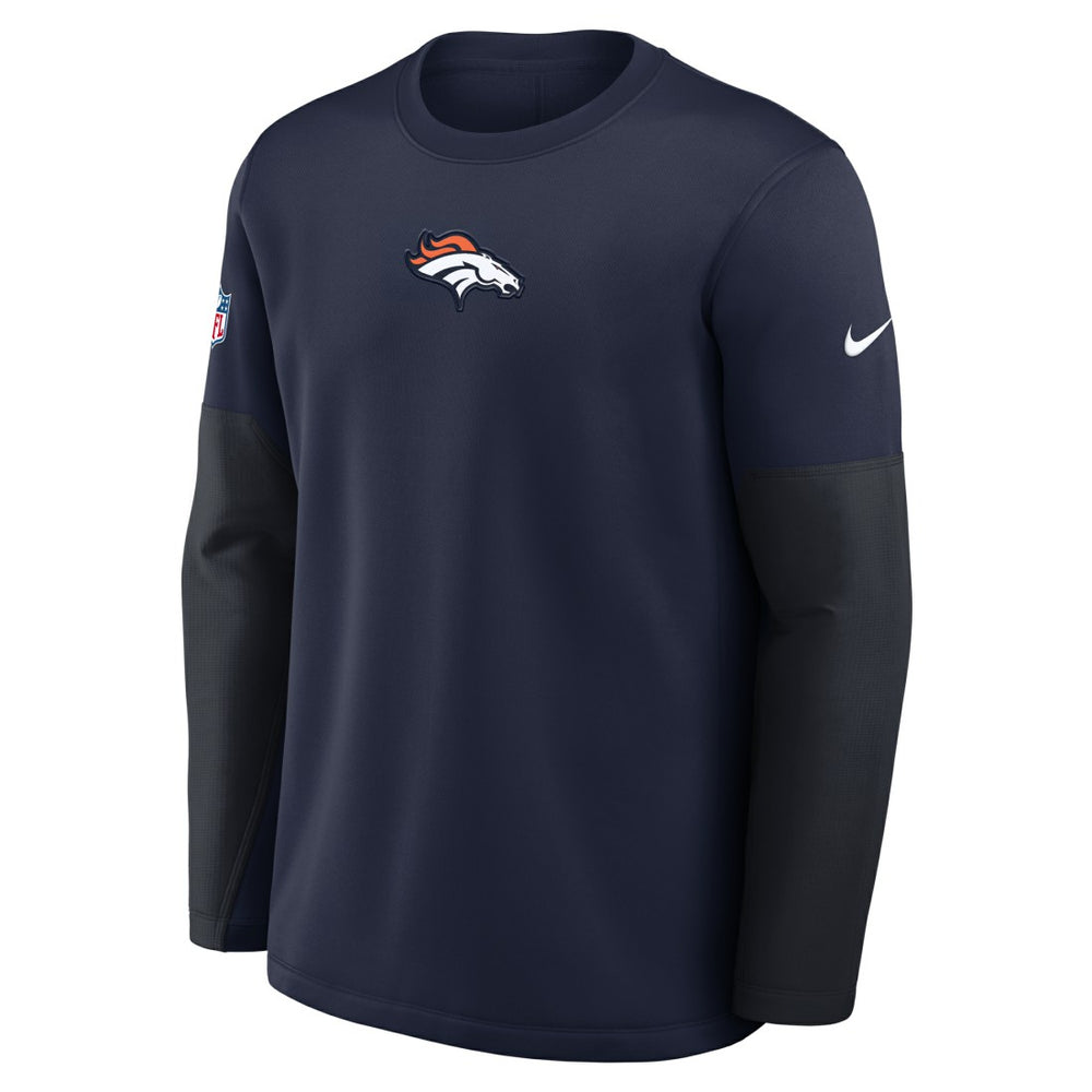 Denver Broncos Sideline Coach Therma-FIT Long Sleeve T-Shirt Navy