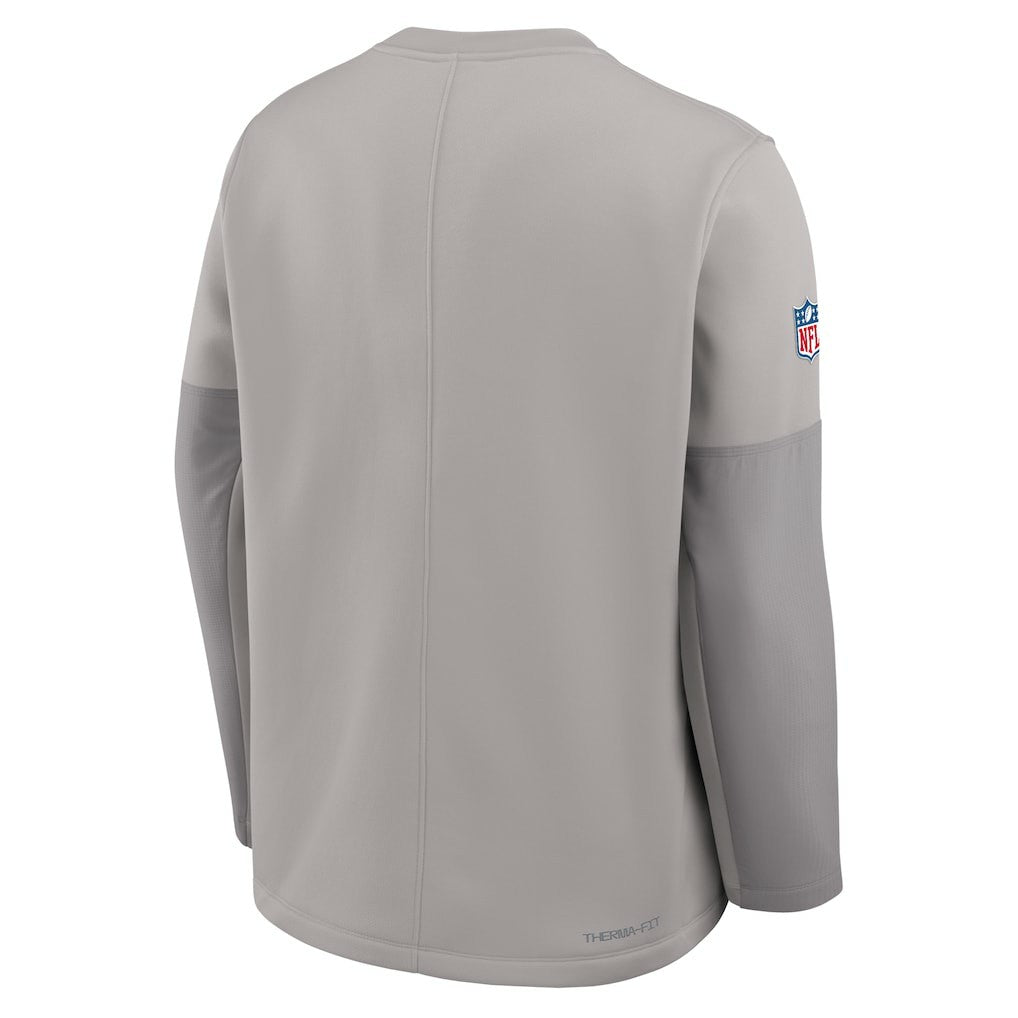 Miami Dolphins Sideline Coach Therma-FIT Long Sleeve T-Shirt Gray