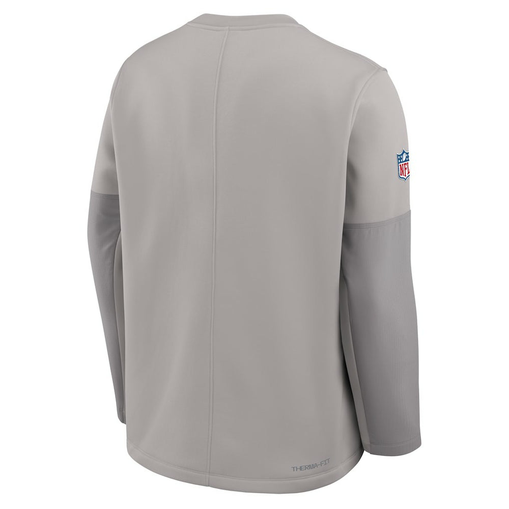 Miami Dolphins Sideline Coach Therma-FIT Long Sleeve T-Shirt Gray