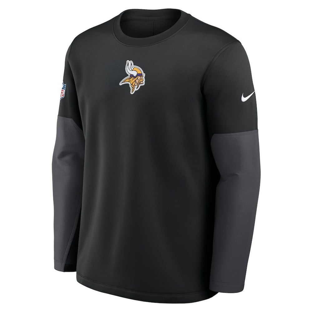 Minnesota Vikings Sideline Coach Therma-FIT Long Sleeve T-Shirt Black