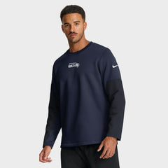 Seattle Seahawks Sideline Coach Therma-FIT Long Sleeve T-Shirt College Navy