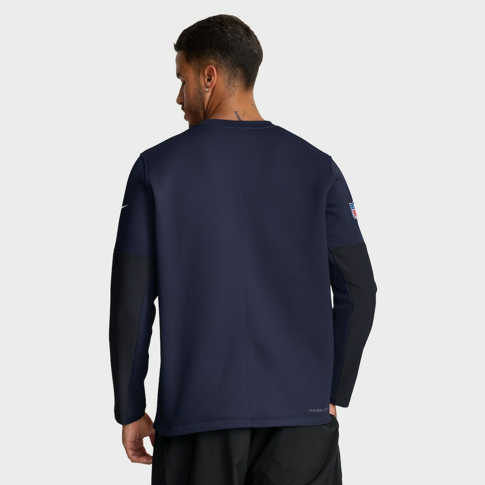 Seattle Seahawks Sideline Coach Therma-FIT Long Sleeve T-Shirt College Navy