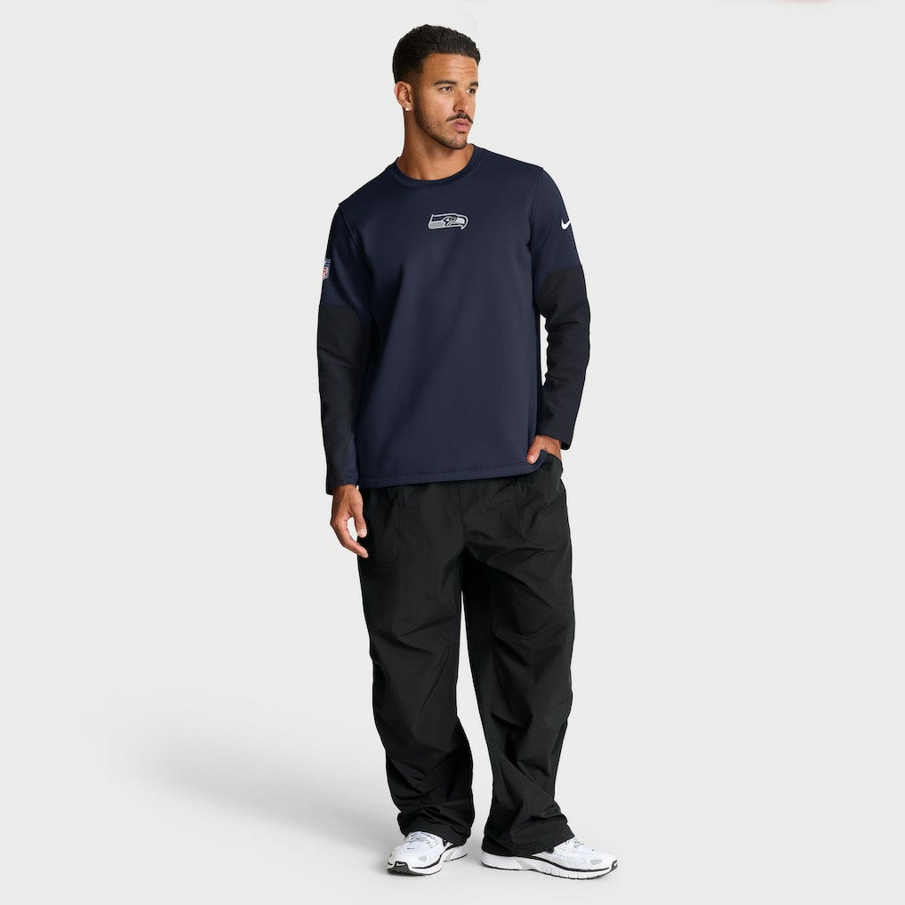 Seattle Seahawks Sideline Coach Therma-FIT Long Sleeve T-Shirt College Navy