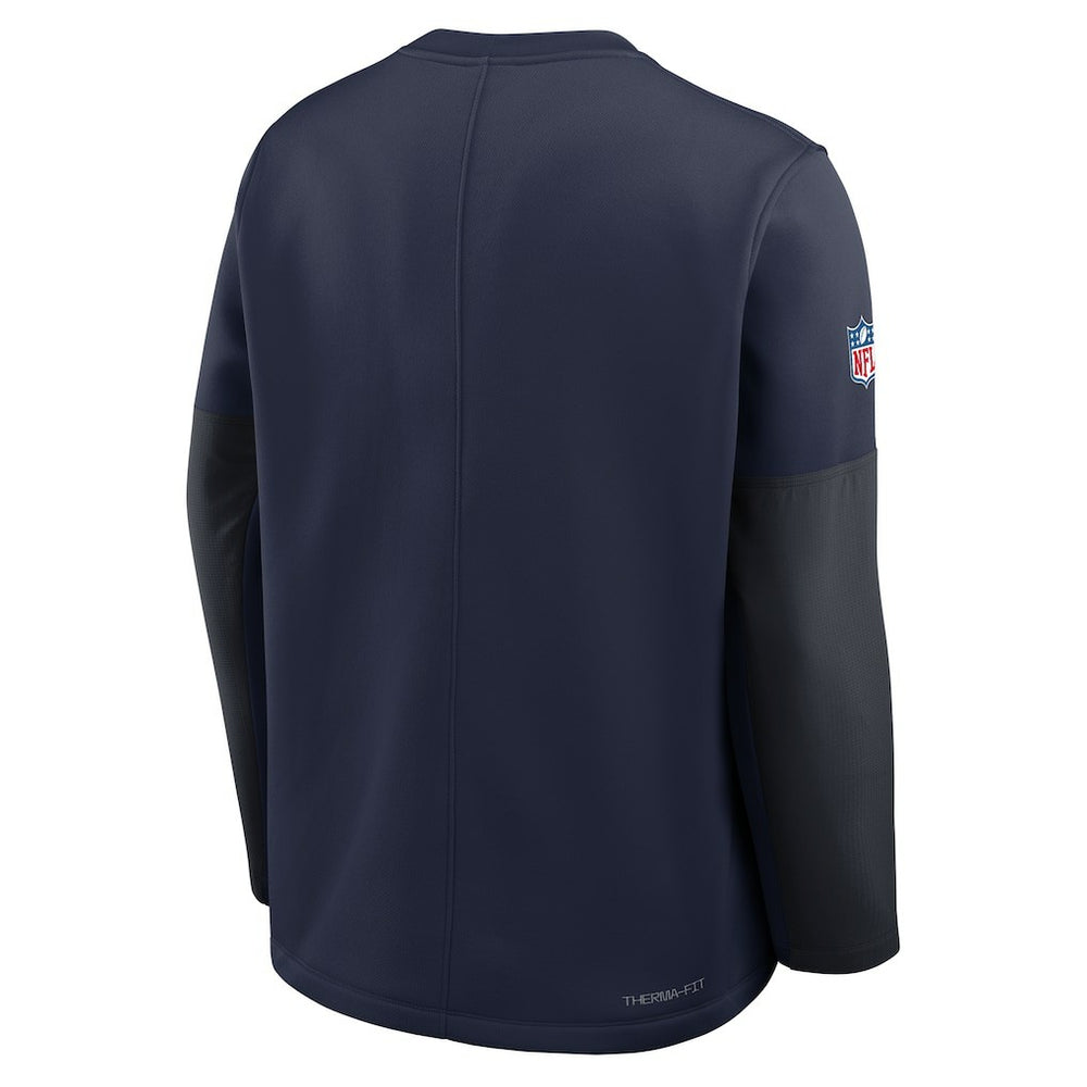 Seattle Seahawks Sideline Coach Therma-FIT Long Sleeve T-Shirt College Navy