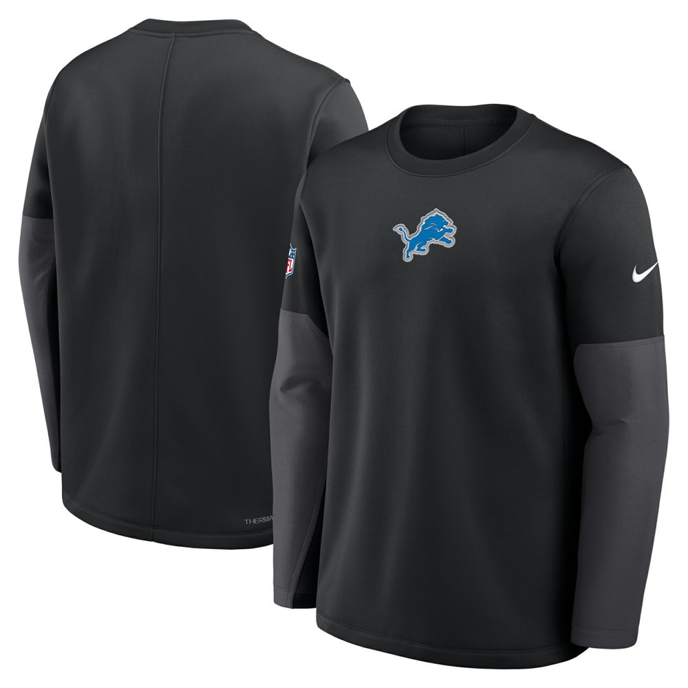 Detroit Lions Sideline Coach Therma-FIT Long Sleeve T-Shirt Black