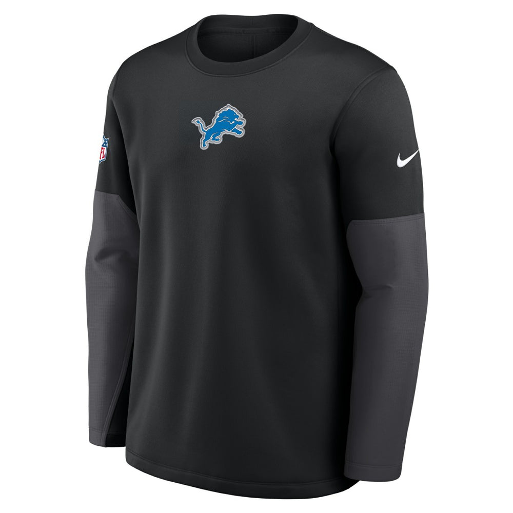 Detroit Lions Sideline Coach Therma-FIT Long Sleeve T-Shirt Black