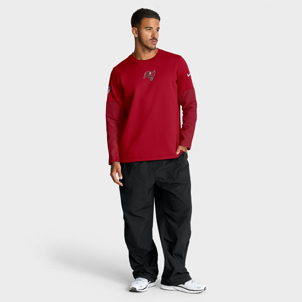 Tampa Bay Buccaneers Sideline Coach Therma-FIT Long Sleeve T-Shirt Red