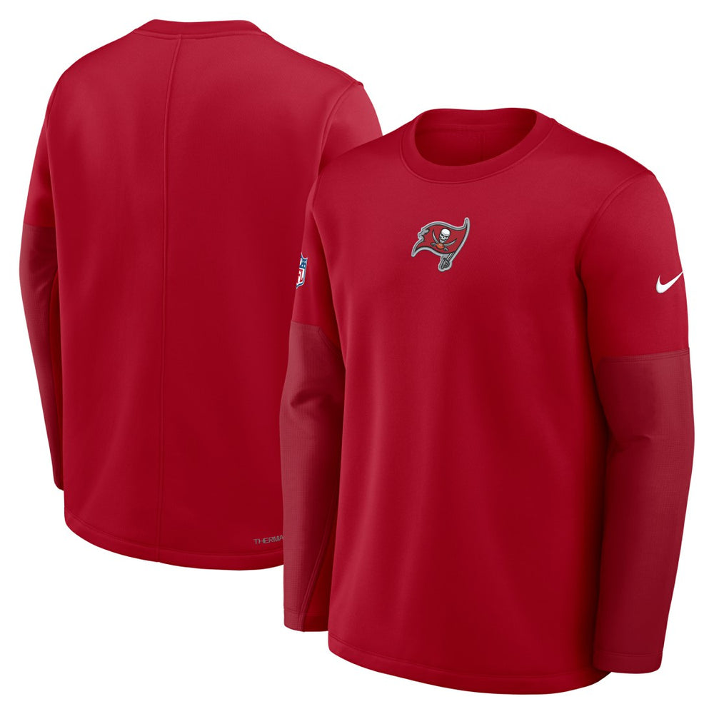 Tampa Bay Buccaneers Sideline Coach Therma-FIT Long Sleeve T-Shirt Red