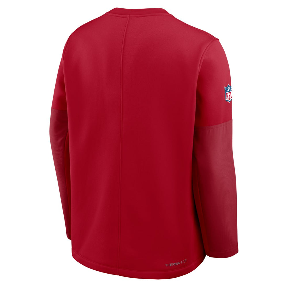 Tampa Bay Buccaneers Sideline Coach Therma-FIT Long Sleeve T-Shirt Red