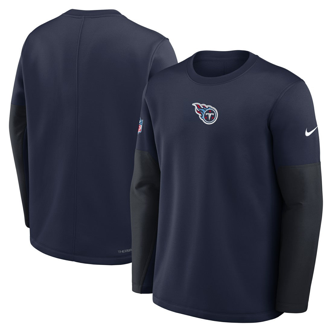 Tennessee Titans Sideline Coach Therma-FIT Long Sleeve T-Shirt Navy