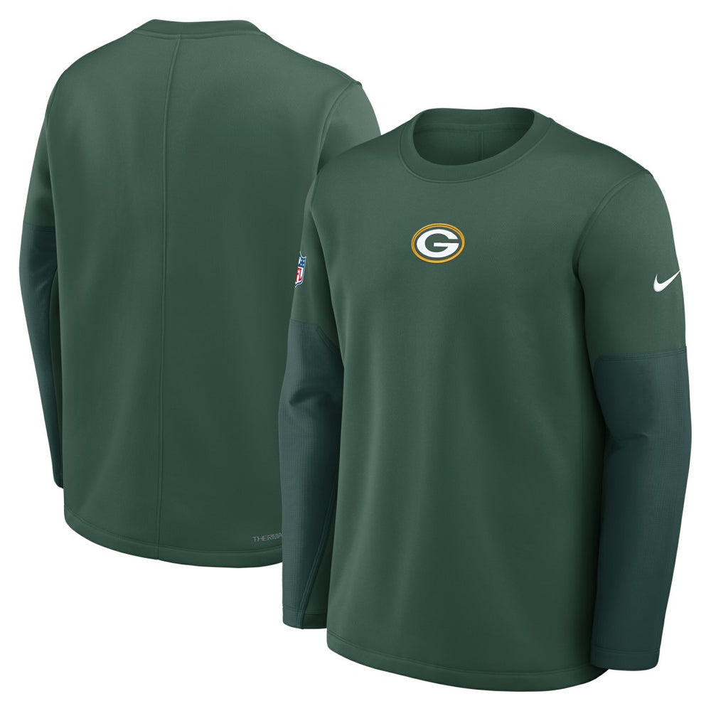 Green Bay Packers Sideline Coach Therma-FIT Long Sleeve T-Shirt Green