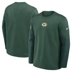 Green Bay Packers Sideline Coach Therma-FIT Long Sleeve T-Shirt Green