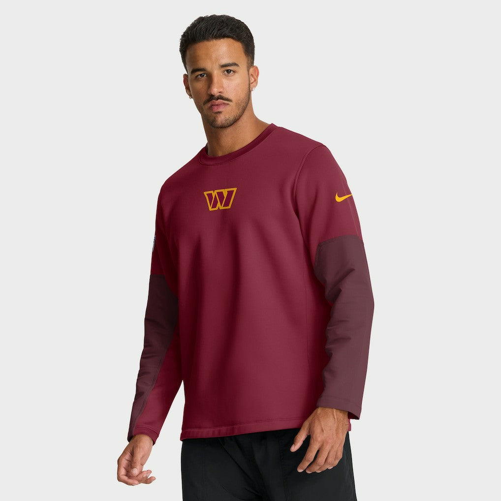 Washington Commanders Sideline Coach Therma-FIT Long Sleeve T-Shirt Burgundy
