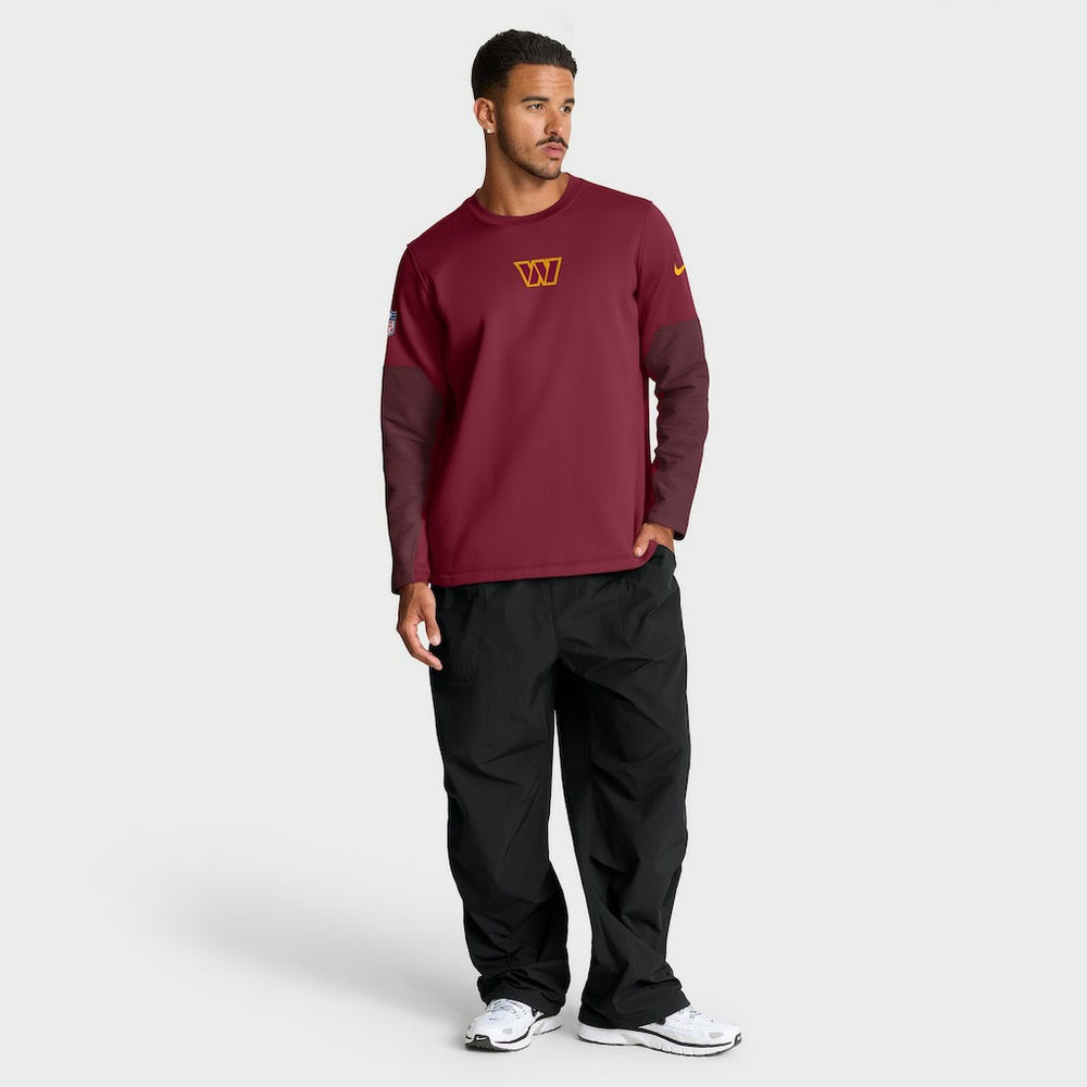 Washington Commanders Sideline Coach Therma-FIT Long Sleeve T-Shirt Burgundy