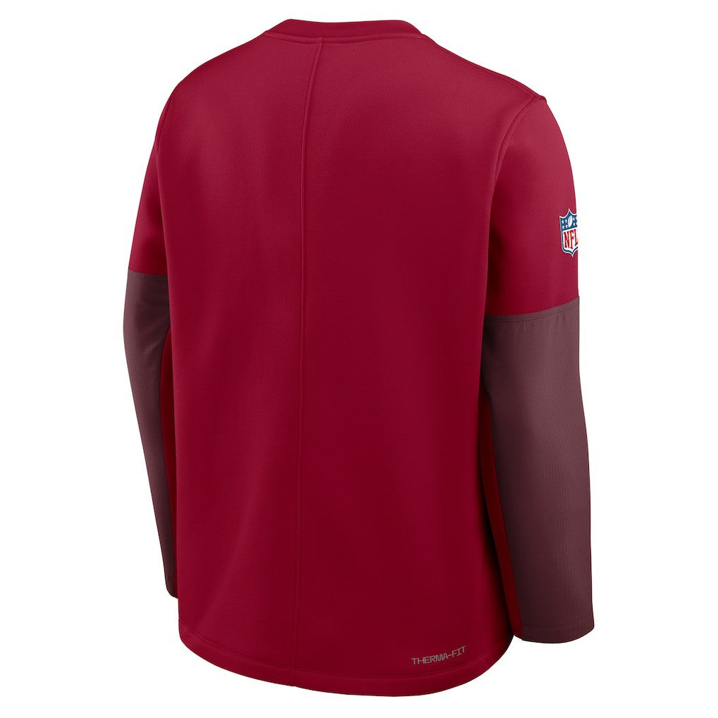 Washington Commanders Sideline Coach Therma-FIT Long Sleeve T-Shirt Burgundy