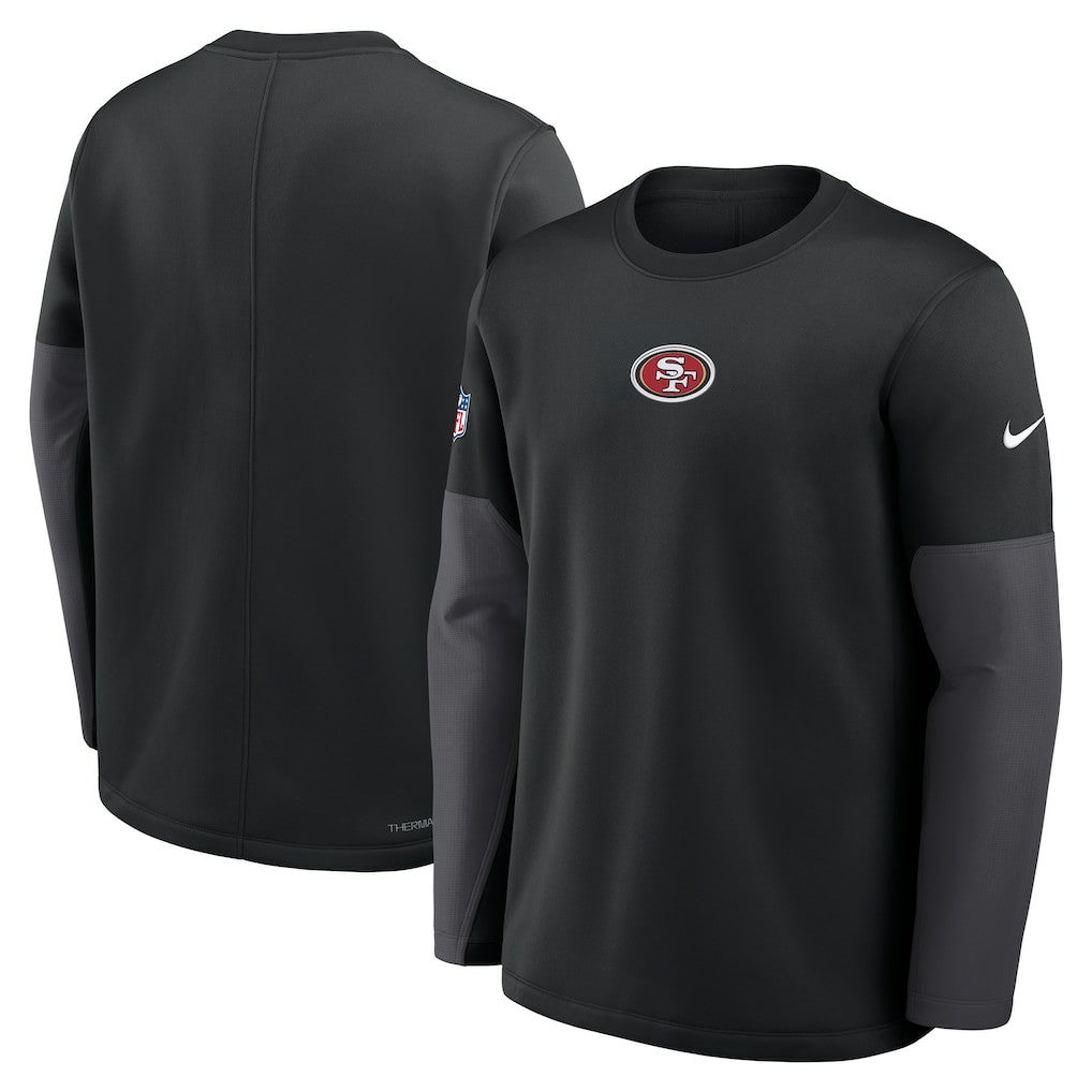 San Francisco 49ers Sideline Coach Therma-FIT Long Sleeve T-Shirt Black