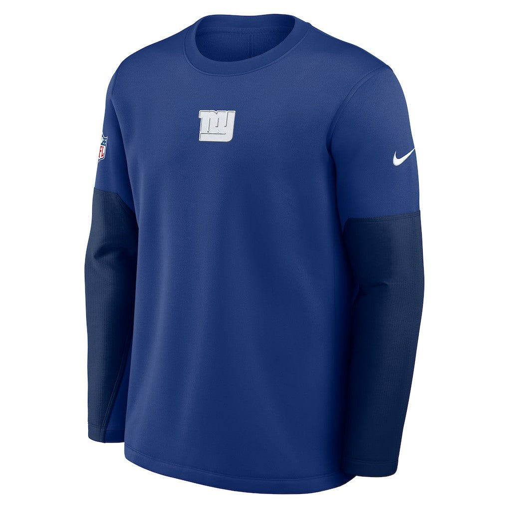 New York Giants Sideline Coach Therma-FIT Long Sleeve T-Shirt Royal