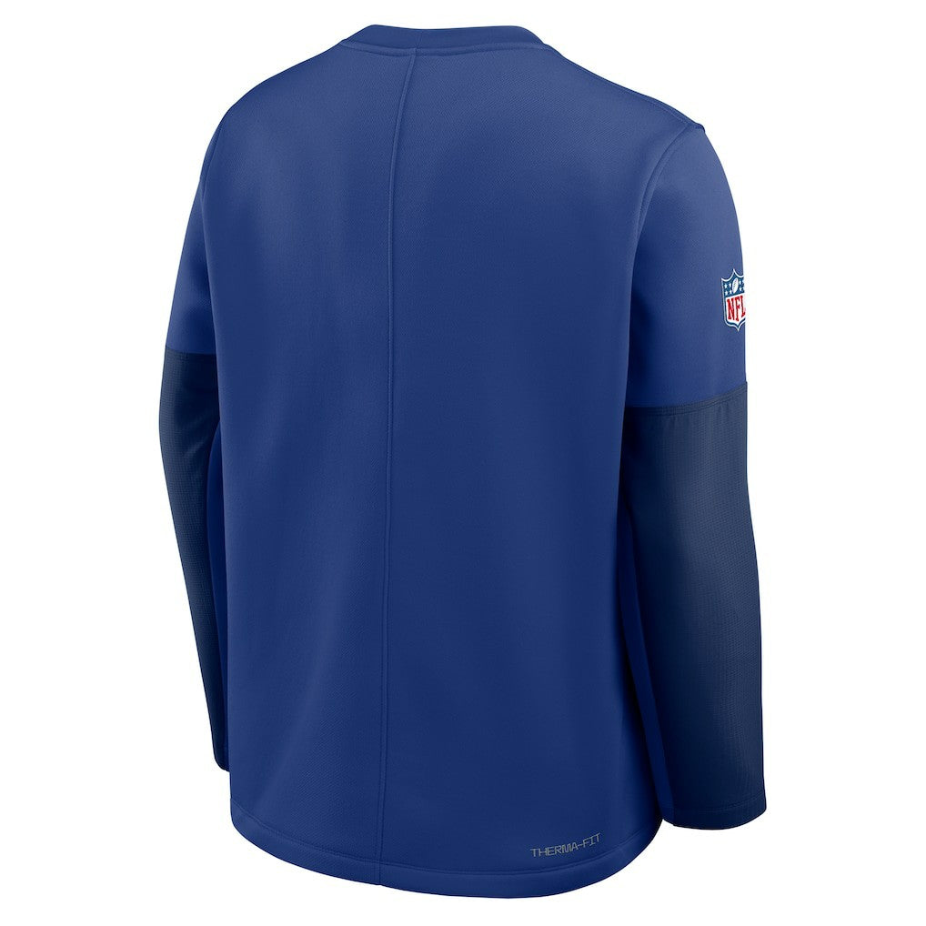 New York Giants Sideline Coach Therma-FIT Long Sleeve T-Shirt Royal