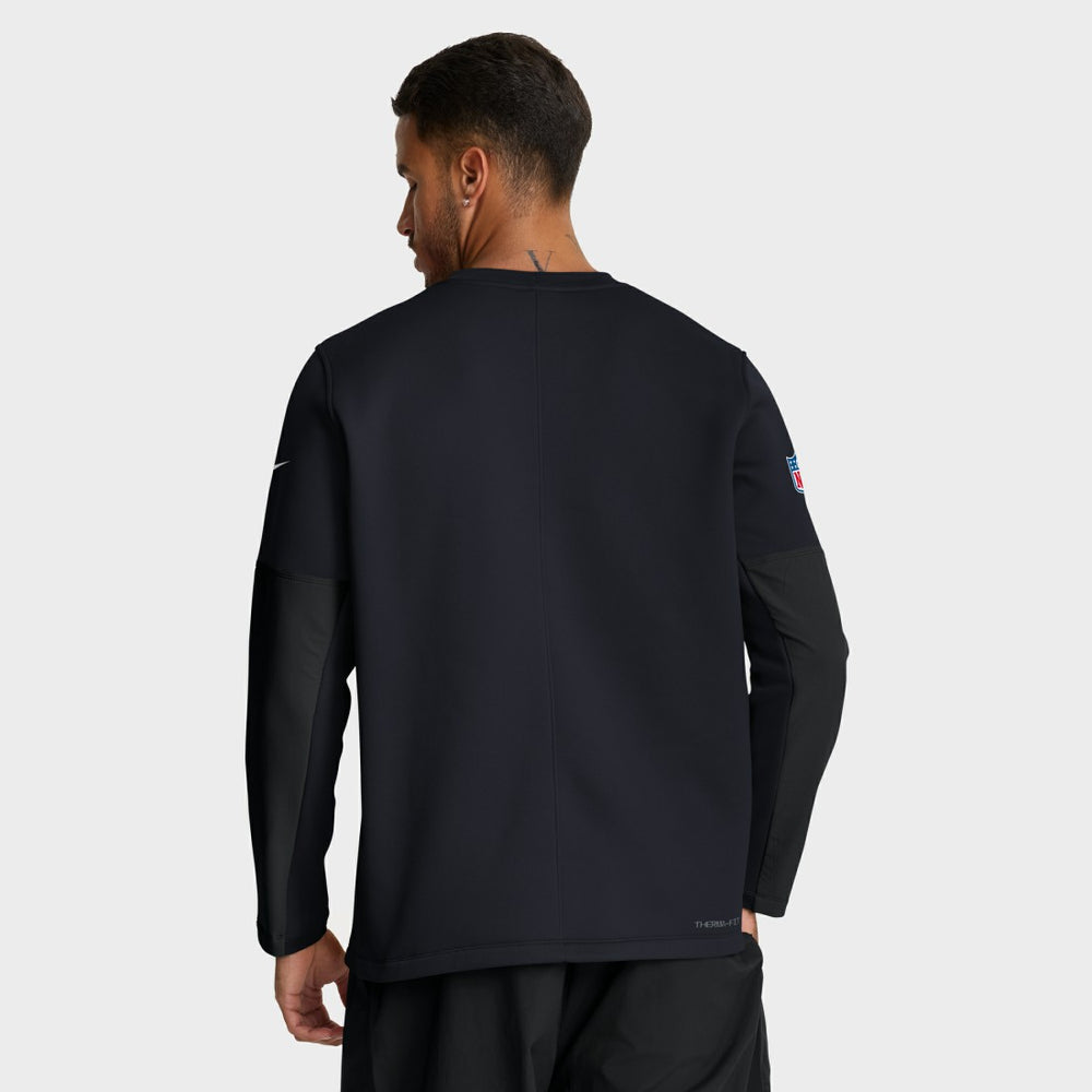 Houston Texans Sideline Coach Therma-FIT Long Sleeve T-Shirt Navy