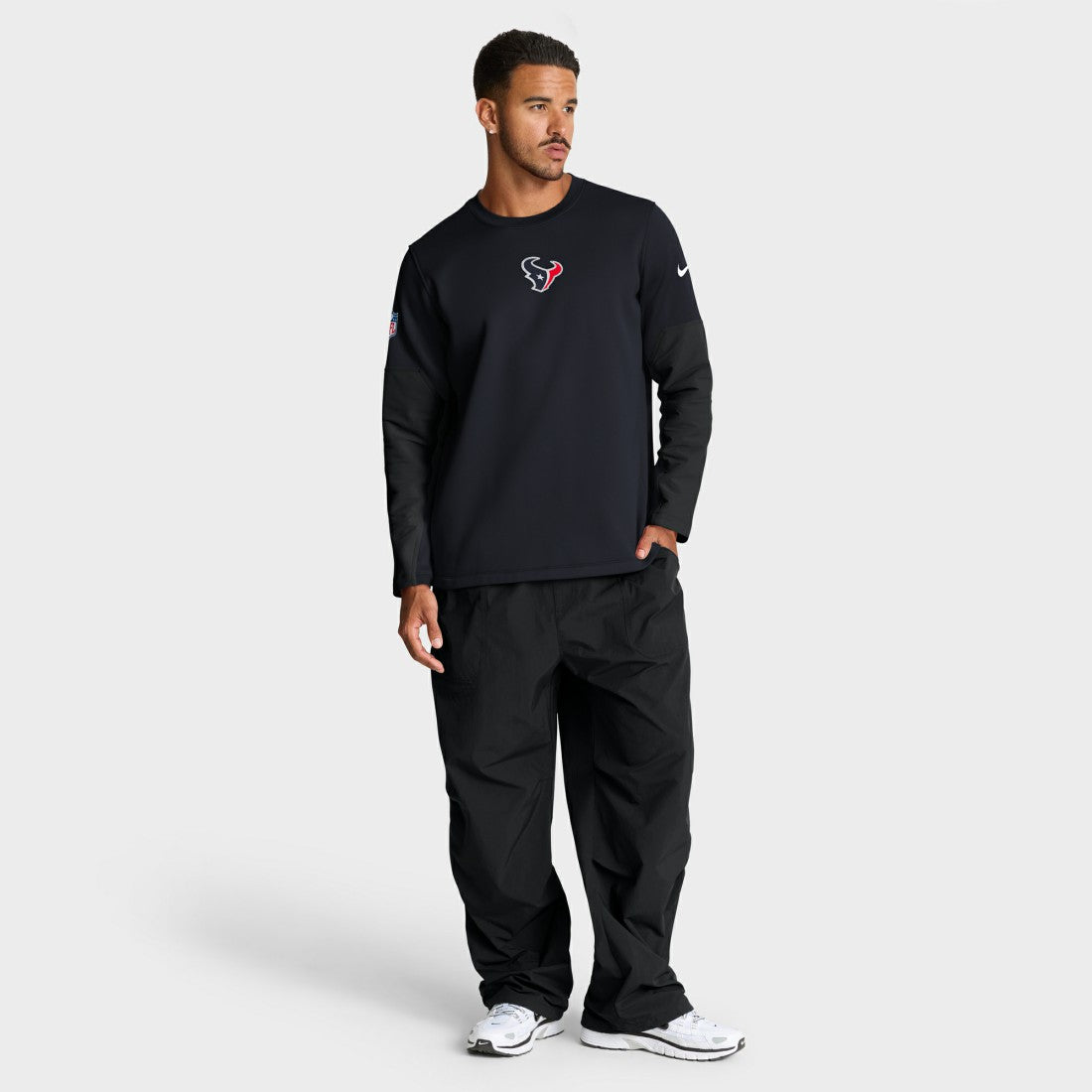 Houston Texans Sideline Coach Therma-FIT Long Sleeve T-Shirt Navy