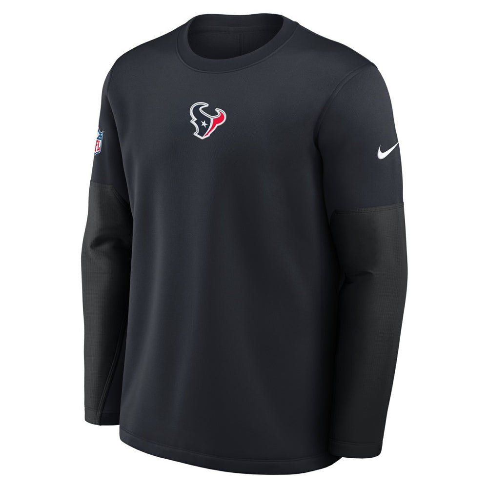 Houston Texans Sideline Coach Therma-FIT Long Sleeve T-Shirt Navy