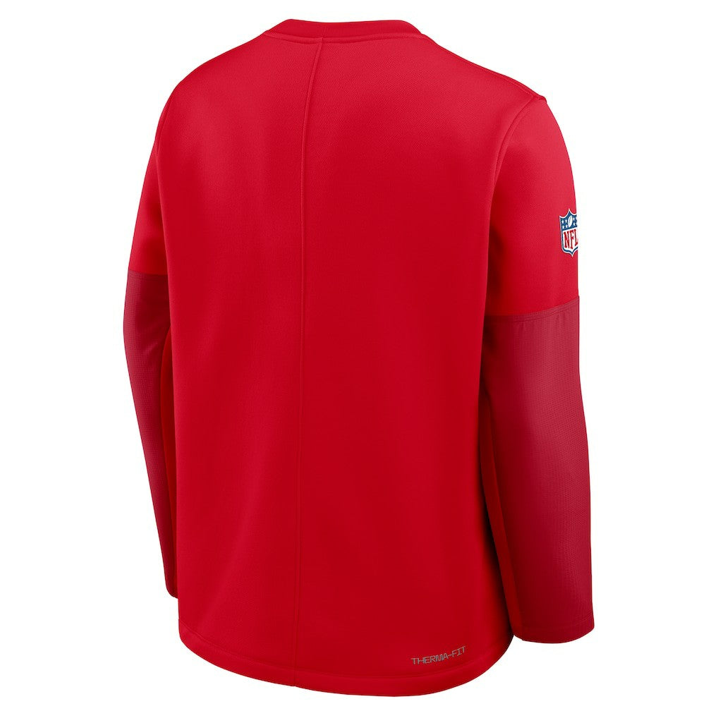 Kansas City Chiefs Sideline Coach Therma-FIT Long Sleeve T-Shirt Red