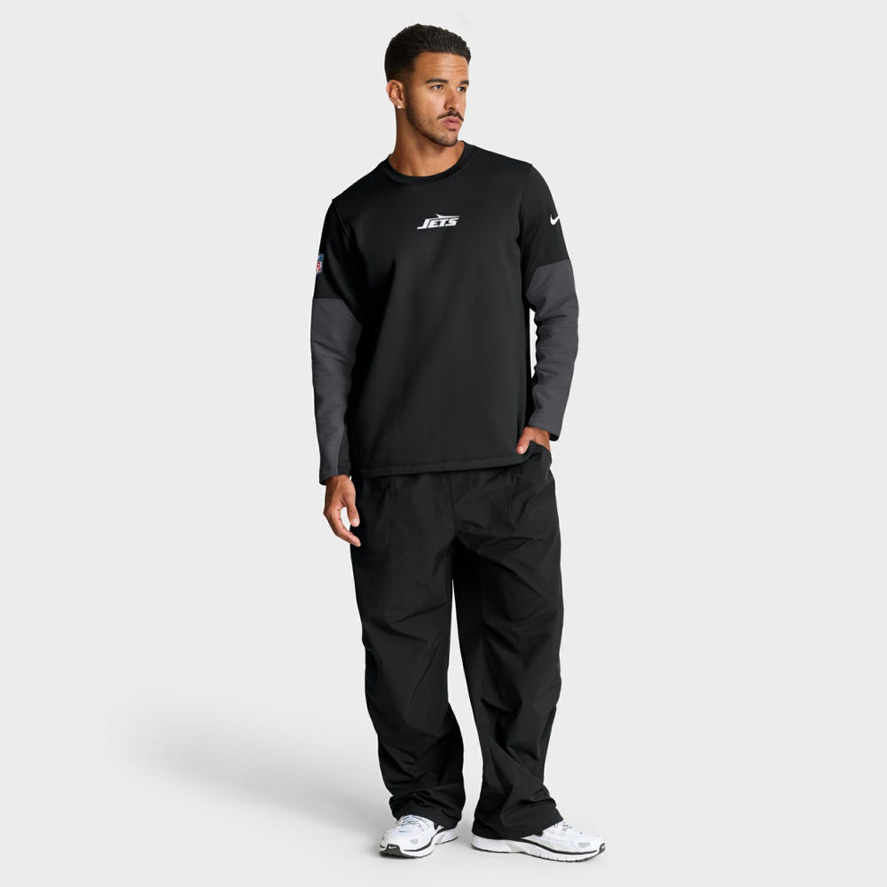 New York Jets Sideline Coach Therma-FIT Long Sleeve T-Shirt Black