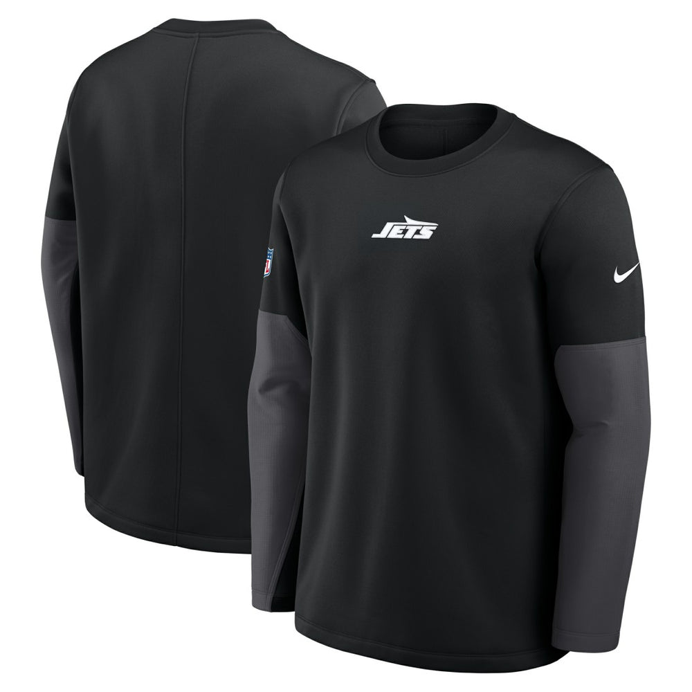 New York Jets Sideline Coach Therma-FIT Long Sleeve T-Shirt Black
