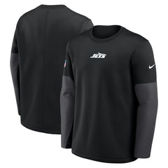 New York Jets Sideline Coach Therma-FIT Long Sleeve T-Shirt Black