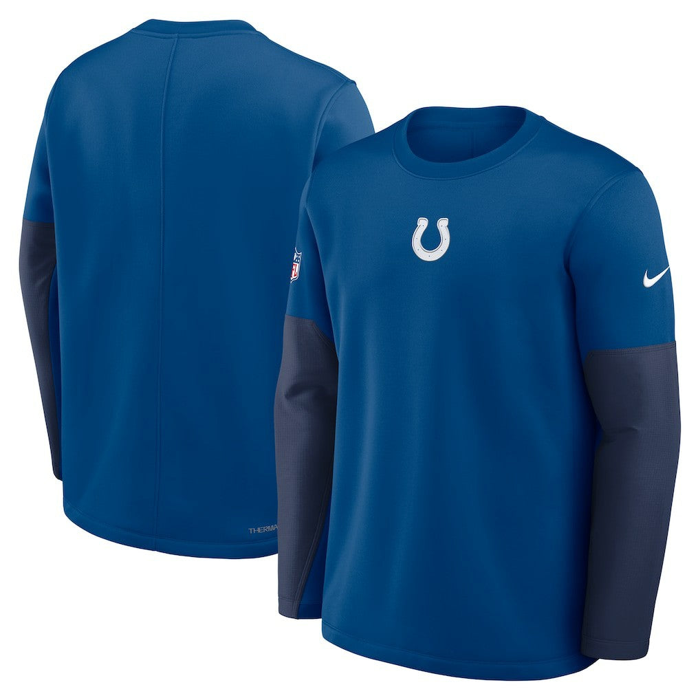 Indianapolis Colts Sideline Coach Therma-FIT Long Sleeve T-Shirt Royal